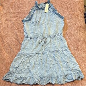 Doe & Rae Light Blue Denim Midi Dress